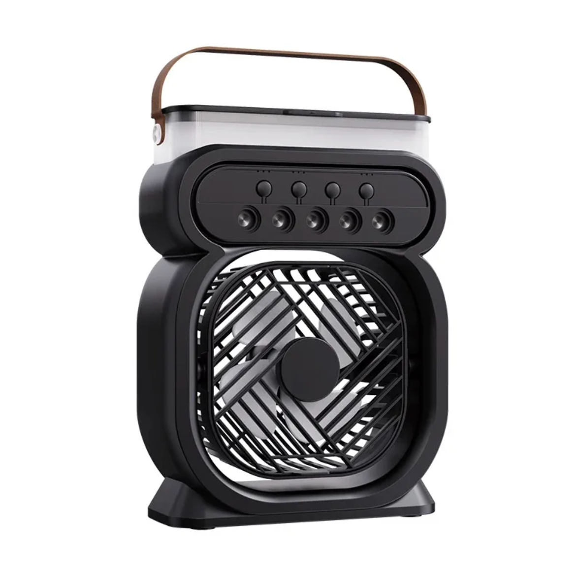 Portable 3-in-1 Mist Fan & Air Cooler - LED Night Light & Humidifier